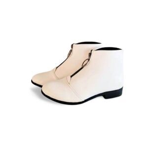 Chic Faux Leather Booties Low Heeled Women Ankle Boots All-Seasons Stylish Boots